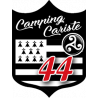 campingcariste Breton 44 - 15x11,2cm - Sticker/autocollant