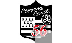 campingcariste Breton 56 - 15x11,2cm - Sticker/autocollant