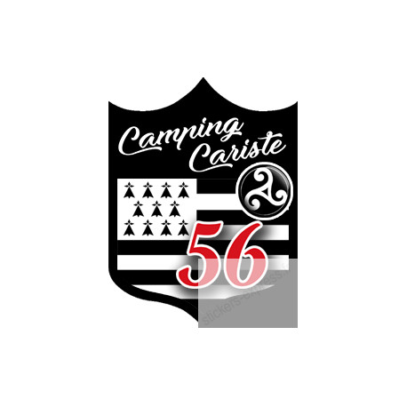 campingcariste Breton 56 - 15x11,2cm - Sticker/autocollant campingcariste Breton 56 - 15x11,2cm - Sticker/autocollant