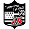 campingcariste Breton 56 - 15x11,2cm - Sticker/autocollant