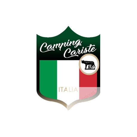 Campingcariste Italie - 15x11,2cm - Sticker/autocollant