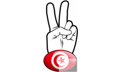 salut de motard tunisien (15x7,2cm) - Sticker/autocollant