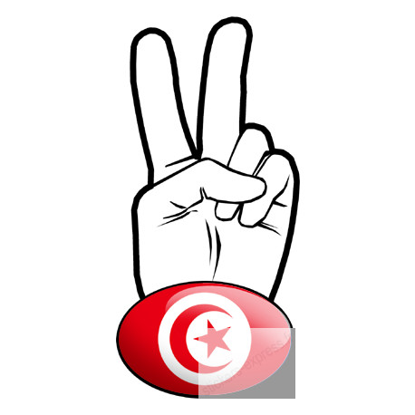 Autocollants : salut de motard tunisien