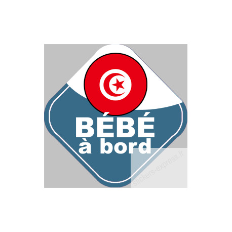 Autocollants : bebe a bord Tunisien