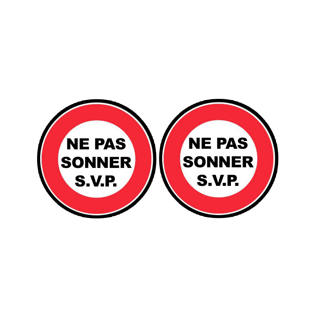 Ne pas sonnez S.V.P. (2fois 5cm) - Sticker / autocollant