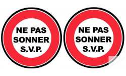 Ne pas sonnez S.V.P. (2fois 5cm) - Sticker / autocollant