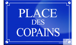 Place des copains (20x13,2cm) - sticker/autocollant