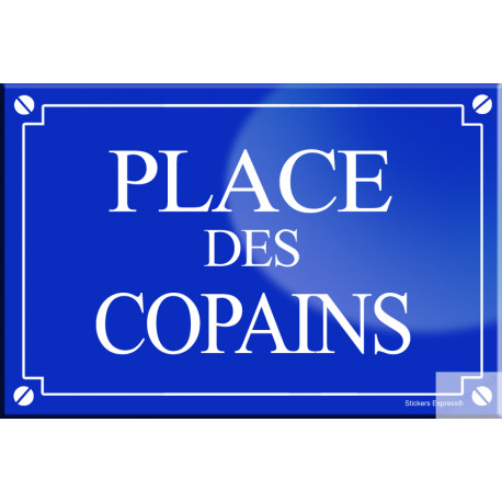 Place des copains (20x13,2cm) - sticker/autocollant