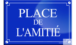 Place de l'amitie (20x13,2cm) - sticker/autocollant