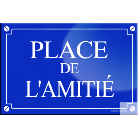 Place de l'amitie (20x13,2cm) - sticker/autocollant