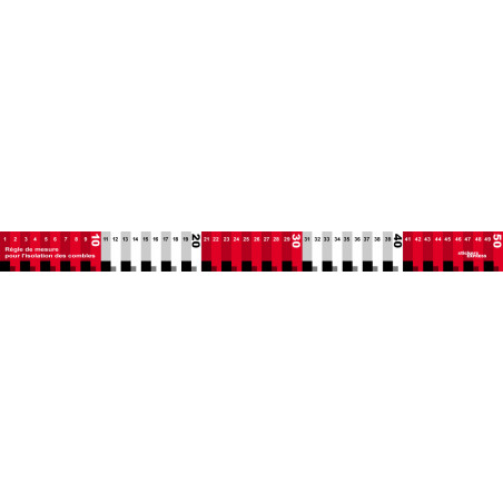 Autocollants : Regle de mesure pour l'isolation des combles