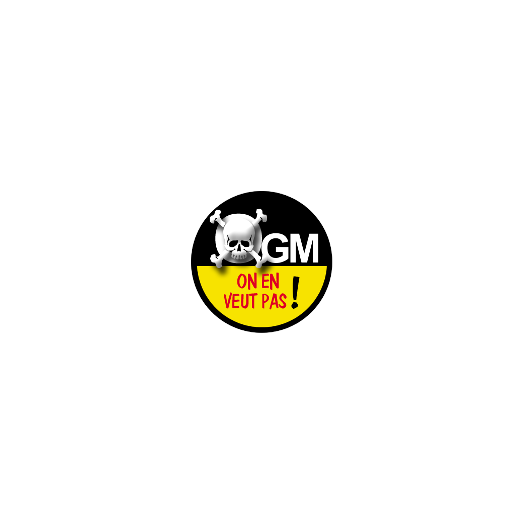 OGM, on en veut pas (10cm) - Sticker/autocollant