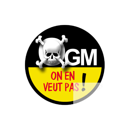 OGM, on en veut pas (10cm) - Sticker/autocollant