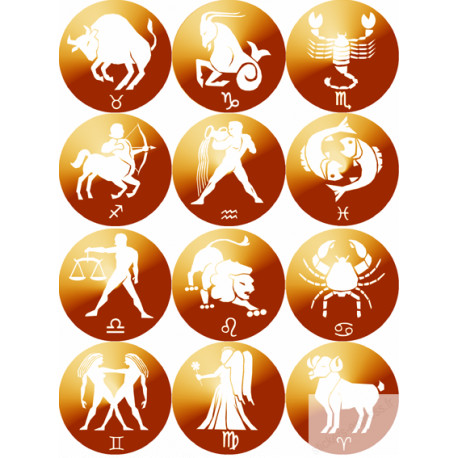 Stickers / autocollants famille signes du zodiaque 1 Stickers / autocollants famille signes du zodiaque 1