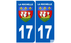 autocollant numéro immatriculation ville de la Rochelle