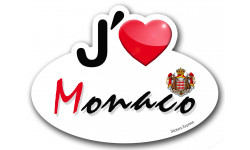 autocollant j'aime Monaco