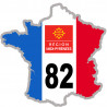 Autocollants : FRANCE 82 Midi Pyrénées