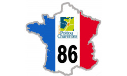 sticker / autocollant FRANCE 86 Région Poitou Charentes