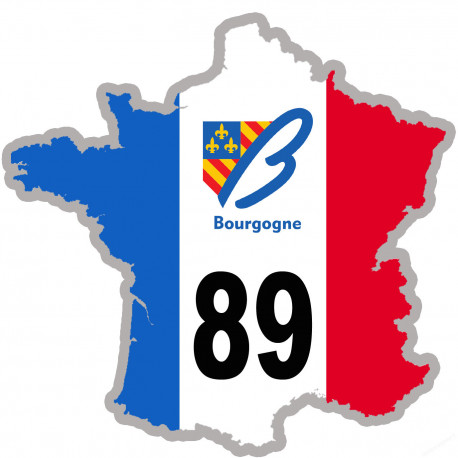 Autocollants : FRANCE 89 Région Bourgogne