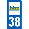 Autocollants : immatriculation 38 de l'Isère