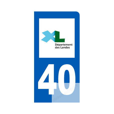 immatriculation 40 des Landes - Sticker/autocollant