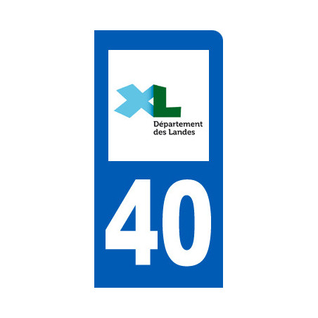 immatriculation 40 des Landes - Sticker/autocollant