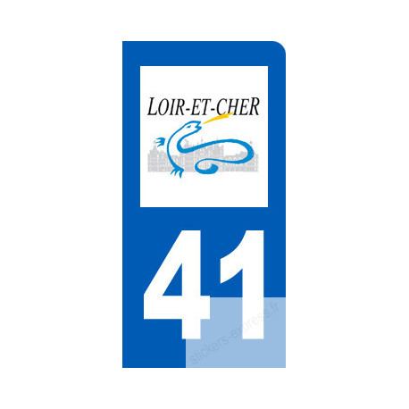 Autocollants : immatriculation 41 du Loir-et-Cher