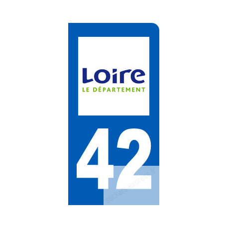 Autocollants : immatriculation 42 de la Loire