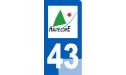 immatriculation 43 Haute-Loire - Sticker/autocollant