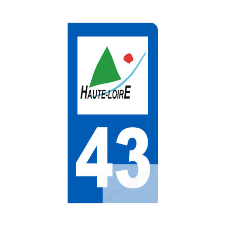 immatriculation 43 Haute-Loire - Sticker/autocollant