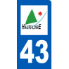 Autocollants : immatriculation 43 de la Haute-Loire