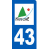 immatriculation 43 Haute-Loire - Sticker/autocollant