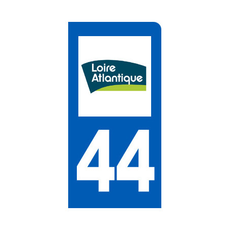 immatriculation motard 44 Loire-Atlantique - Sticker/autocollant