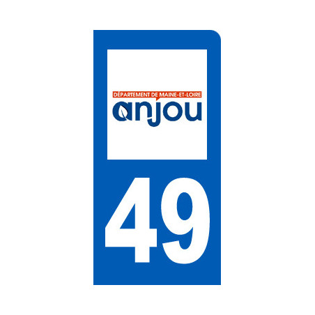 Autocollants : immatriculation motard 49 du Maine et Loire