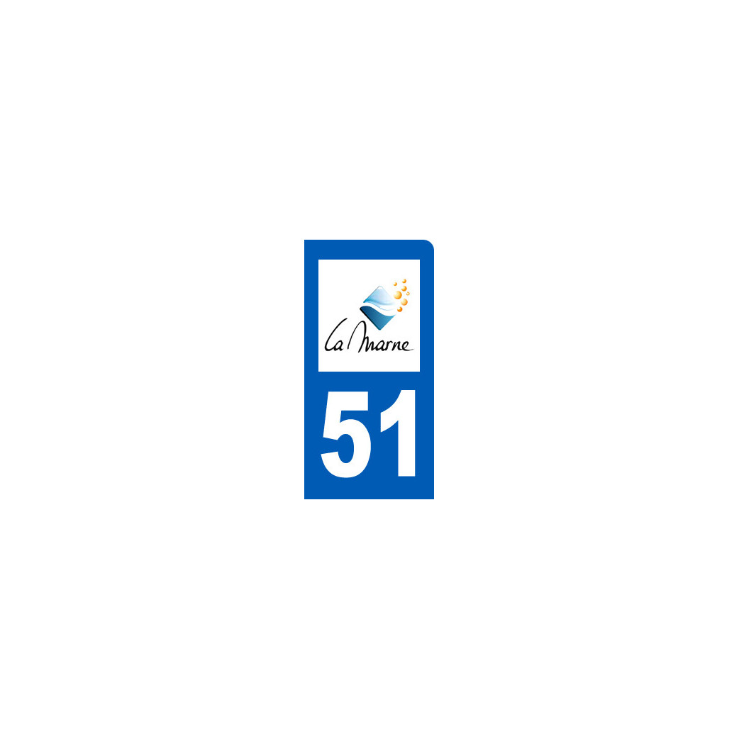 immatriculation motard 51 la Marne - Sticker/autocollant