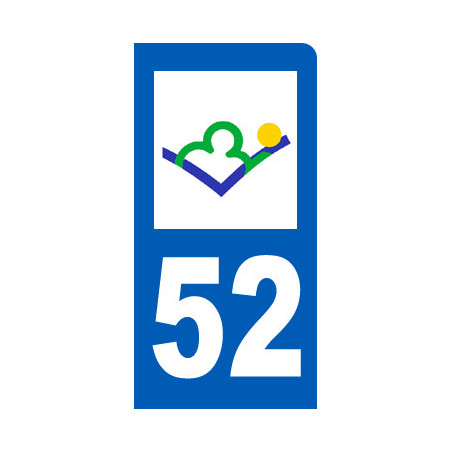 immatriculation motard 52 Haute Marne - Sticker/autocollant