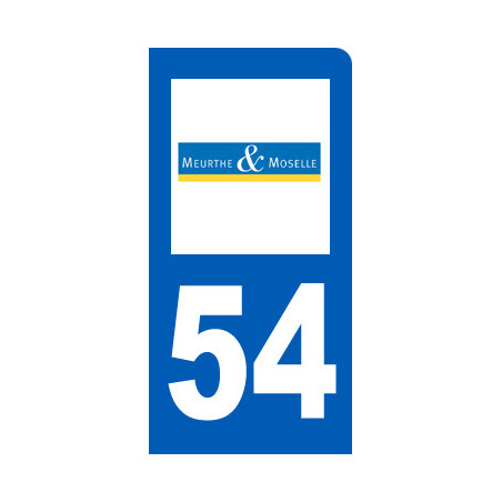 Autocollants : immatriculation motard 54 de la Meurthe et Moselle