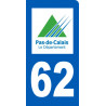 Autocollants : immatriculation motard 62 du Pas de Calais