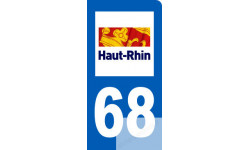 immatriculation motard 68 Haut-Rhin - Sticker/autocollant