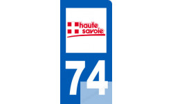 autocollant immatriculation motard 74 de la Haute-Savoie