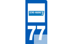 autocollant immatriculation motard 77 de la Seine et Marne