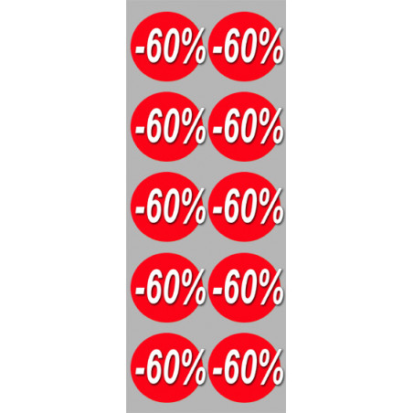 Stickers / autocollants Ronds 50% 5