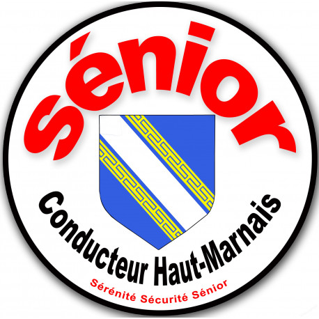 Autocollants : conducteur Sénior Blason  Haut-Marnais