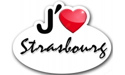 j'aime Strasbourg - 15x11cm - Sticker/autocollant