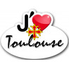 j'aime Toulouse - 15x11cm - Sticker/autocollant