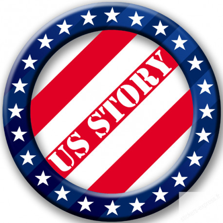 USA Story - 20x20cm - Sticker/autocollant