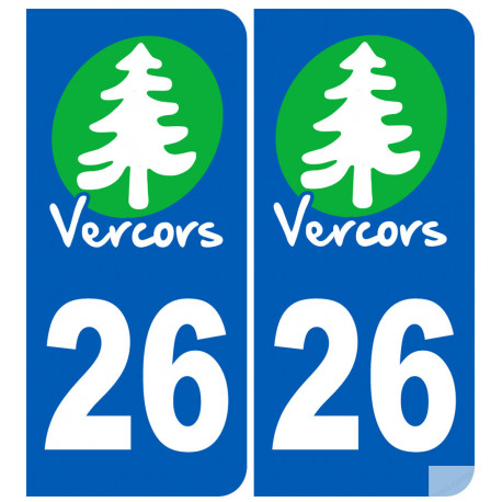 immatriculation Vercors 26 la Drôme - Sticker/autocollant