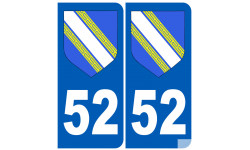 Autocollants : 52 (blason Haute-Marne)