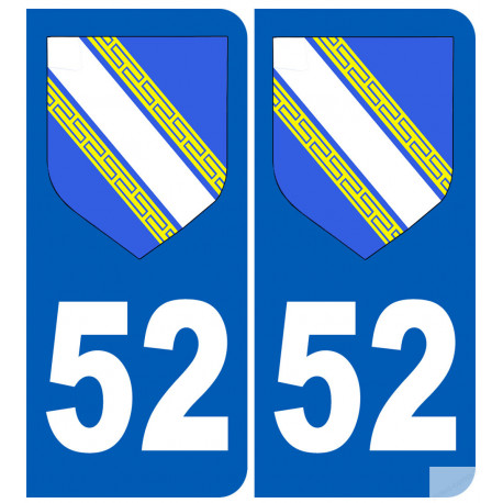 Autocollants : 52 (blason Haute-Marne)