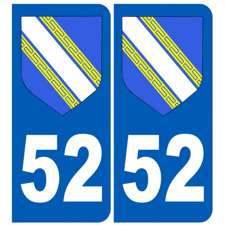 blason Haute-Marne 52 - Sticker/autocollant